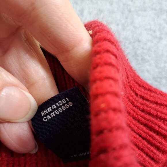 Chaps Mens L 43" Sweater Pullover Unisex Red Polar Bear Winter 100% Cotton - Picture 11 of 11